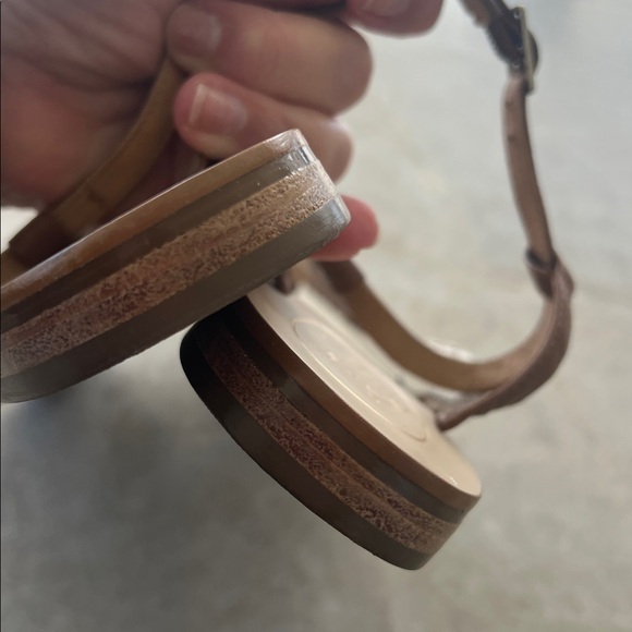 Jack Rogers Maci Leather Sandal Cognac Bone Womens Size 10 - Picture 7 of 9